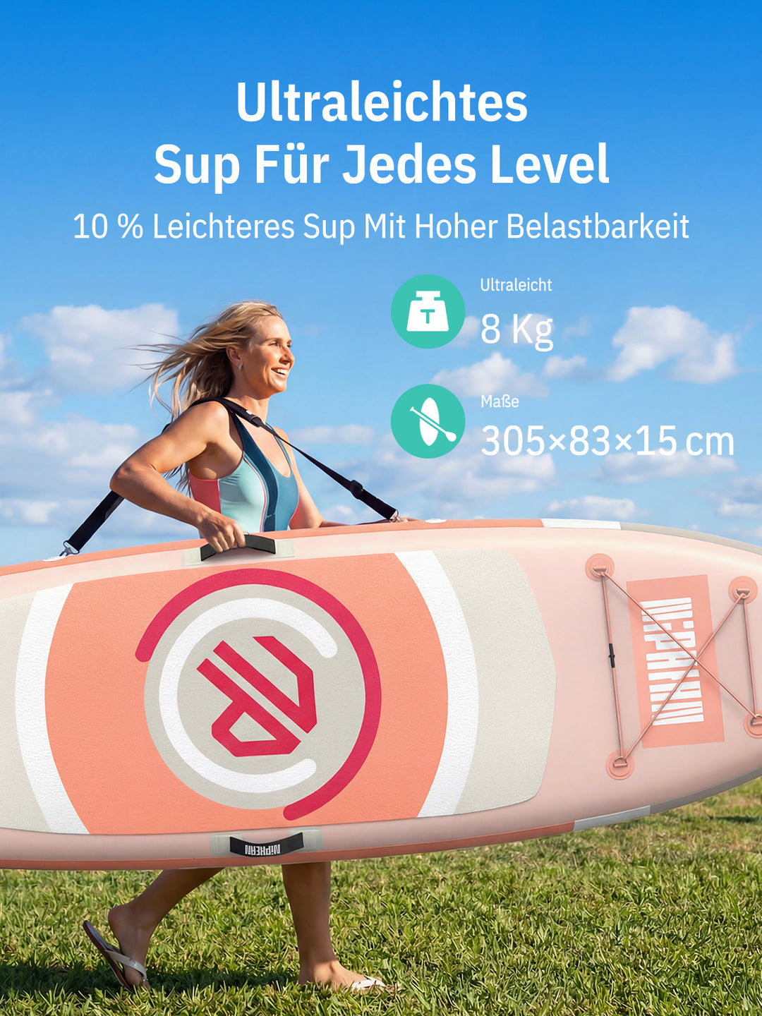Niphean Dreamspace Serie 305cm Aufblasbares Stand Up Paddle Board Set