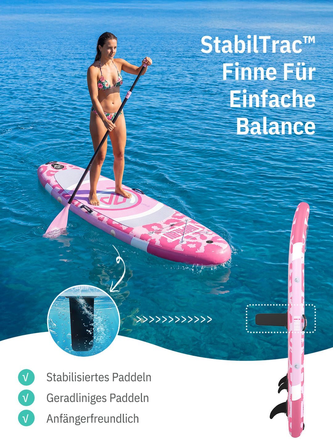Niphean Dreamspace Serie 305cm Aufblasbares Stand Up Paddle Board Set